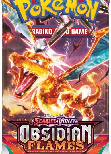 Pokémon TCG: Scarlet & Violet—Obsidian Flames revealed as a new expansion releasing worldwide beginning August 11, 2023, featuring Charizard ex as a Darkness type, Tyranitar ex as a Lightning type and more