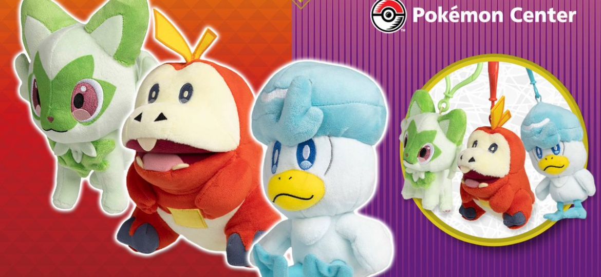 New Pokémon plush including Lechonk, Miraidon, Koraidon, Munchlax, plush keychains and more now available at the official Pokémon Center