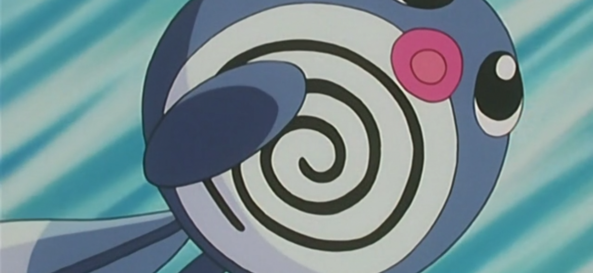 Pokémon Fun Fact: For Poliwag, swimming is easier than walking. The swirl pattern on its belly is actually part of the Pokémon’s innards showing through the skin