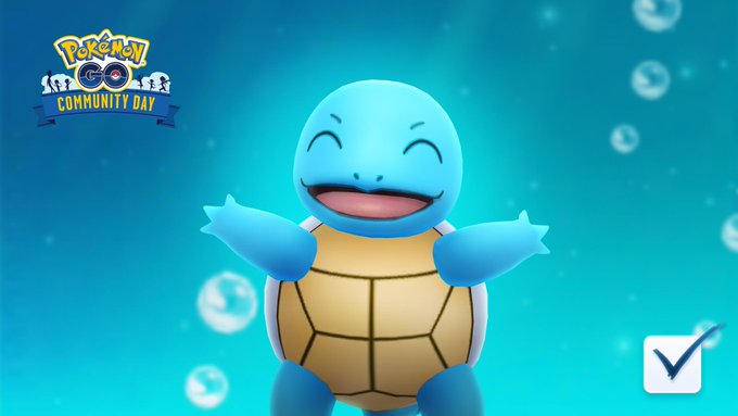 Squirtle is taking a break from its long swim to join the fun at Pokémon GO Fest 2023