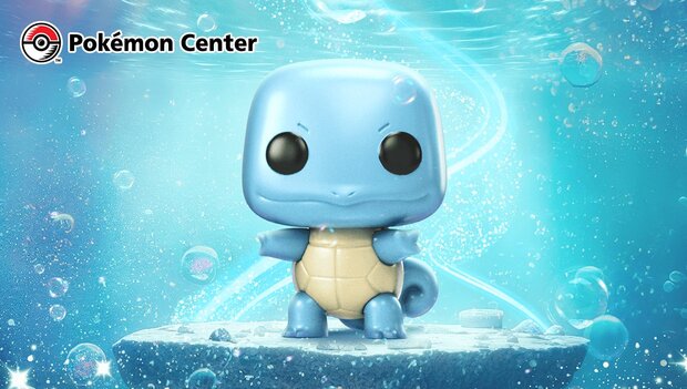 New limited edition Pokémon Center x Funko Pop! Pearlescent Squirtle figure now available exclusively at Pokémon Center