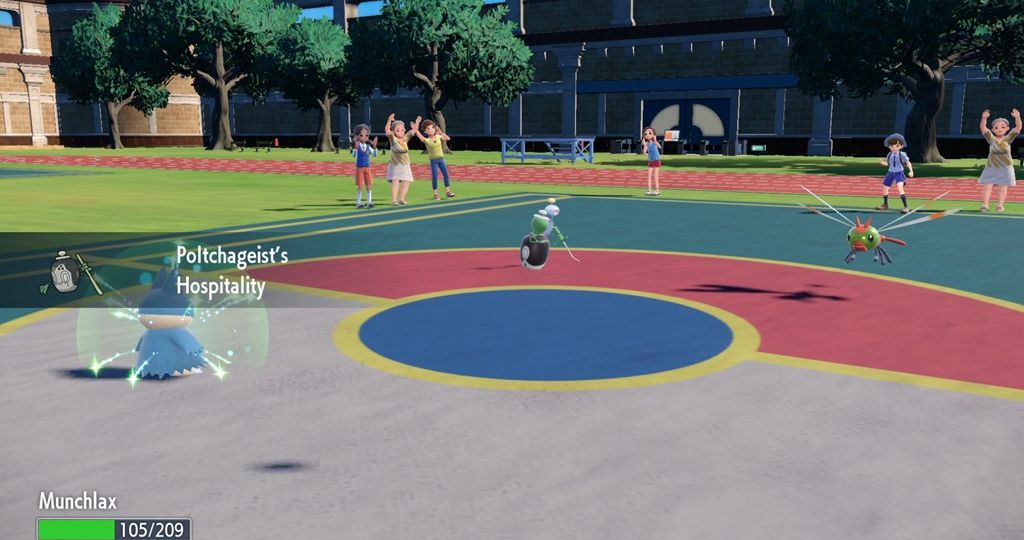 Poltchageist has a new Ability in Pokémon Scarlet and Violet called Hospitality, which allows Poltchageist to restore a small amount of its ally’s HP when it enters a battle