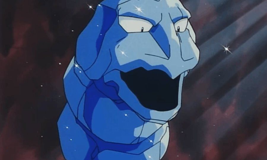 Pokémon GIF: Hope your day sparkles bright like this Shiny Onix