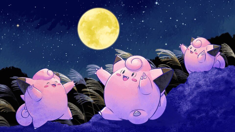 Pokémon GIF: You know it’s said that happiness comes to Trainers who spot Clefairy under a full moon