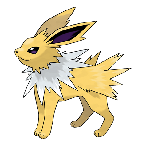 Pokémon 151 GIF: Jolteon concentrates the weak electric charges emitted by its cells and launches wicked lightning bolts