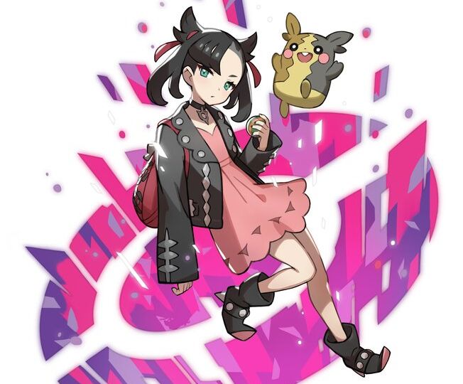 Pokémon Trainer Suite Artwork: Marnie and Morpeko are quite the charming duo