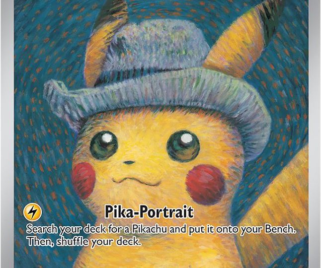 This special Pikachu with Grey Felt Hat promo card inspired by Vincent Van Gogh’s ‘Self Portrait with Grey Felt Hat’ will be available as a gift with purchase item with all Pokémon Center x Van Gogh Museum products