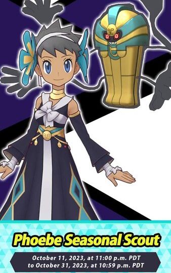 Halloween event announced for Pokémon Masters EX and adds Phoebe (Fall 2023) & Cofagrigus as a new sync pair