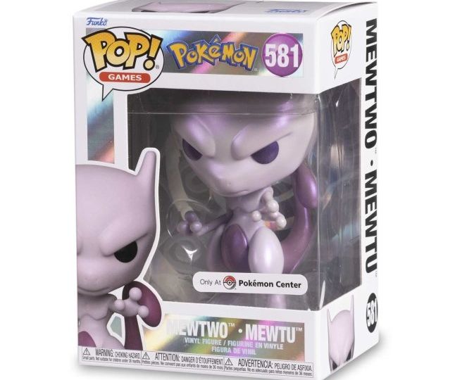 New limited edition Pokémon Center x Funko Pop! Pearlescent Mewtwo figure now available exclusively at Pokémon Center