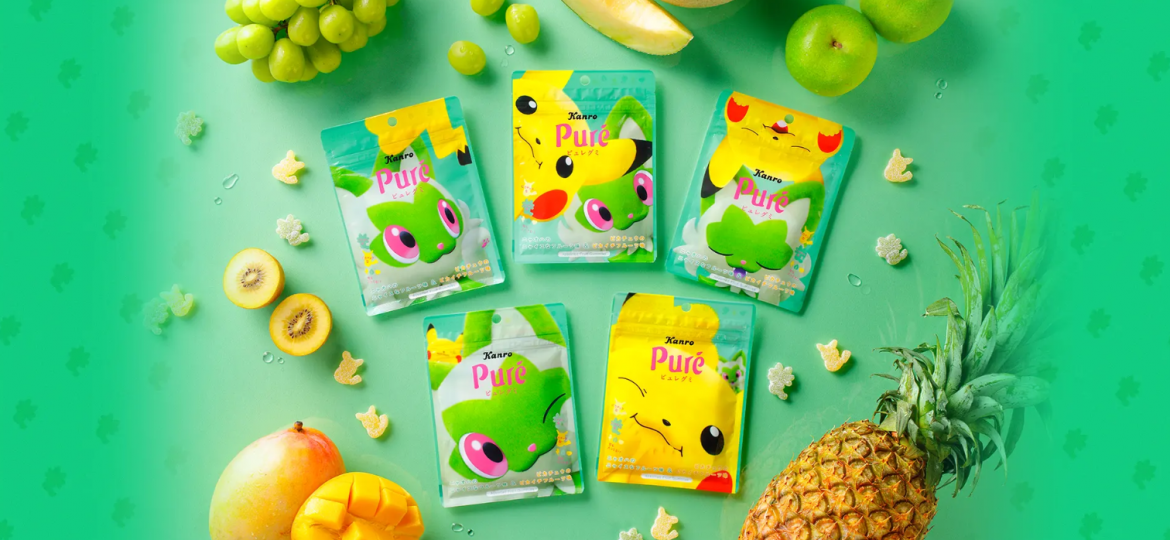 Sprigatito and Pikachu Kano Pure Gummies to be released on October 24th in Japan