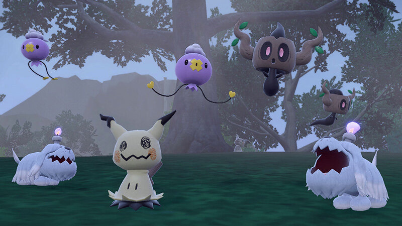 Ghost-type Mass Outbreak event now underway in Pokémon Scarlet and Violet until October 31 at 23:59 UTC featuring mass outbreaks of Drifloon, Phantump, Mimikyu and Greavard throughout Paldea and Kitakami, full event details revealed