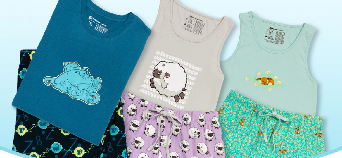 New Pokémon loungewear, pajamas, restocked Pokémon Pixel Pin collection and more available now at the Pokémon Center