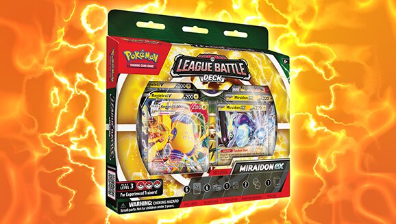 Full content details revealed for the new Pokémon TCG: Miraidon ex League Battle Deck, which is now available at the Pokémon Center and where Pokémon TCG products are sold