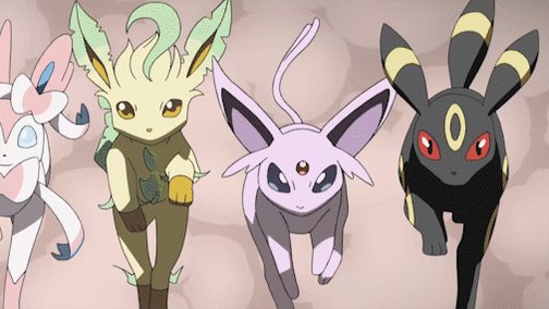 Pokémon GIF: Find yourself a squad as supportive as the Eeveelutions