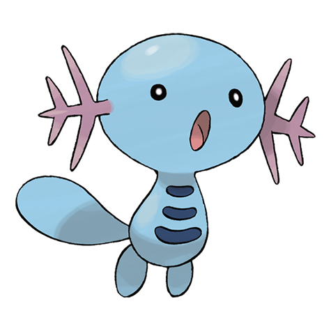 Pokémon GIF: Wooper is literally right behind Pichu