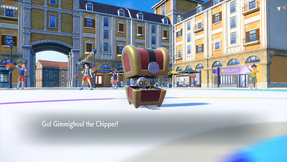 You can now use the Mystery Gift password SEEY0U1NPALDEA to get Chest Form Gimmighoul with the Upbeat Mark in Pokémon Scarlet and Violet until November 30, 2024, at 6:59 a.m. PST