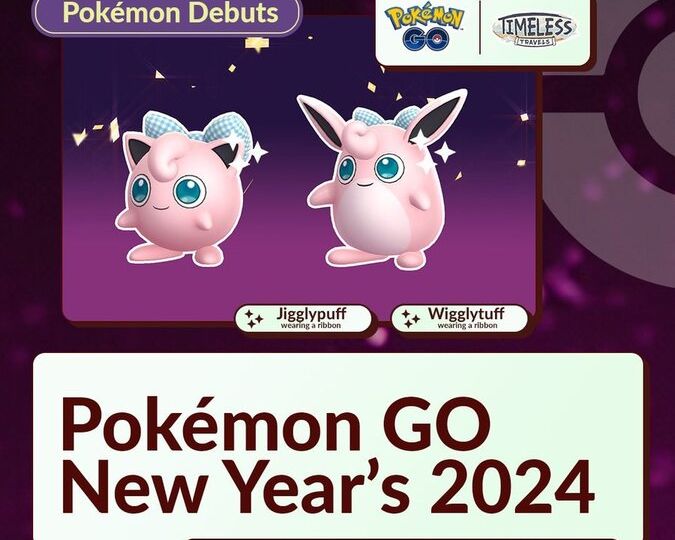 Pokémon GO New Year’s 2024 event announced, will run from January 1 at 10 a.m. local time to January 3 at 8 p.m. local time and mark the debuts of Jigglypuff, Shiny Jigglypuff, Wigglytuff and Shiny Wigglytuff wearing ribbons
