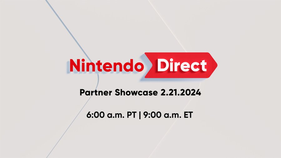 New Nintendo Direct: Partner Showcase will be released this Wednesday February 21 at 6 a.m. PT, will focus on Nintendo Switch games coming in the first half of 2024