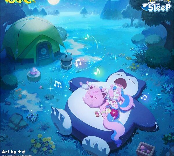 New Pokémon feat. Hatsune Miku Project Voltage artwork unveiled: “Pokémon Sleep” by nao