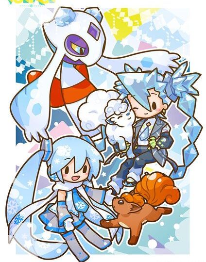 New Pokémon feat. Hatsune Miku Project Voltage artwork unveiled: “Winter Festival” by sanpati