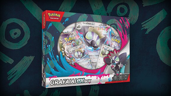 Full content details and release date revealed for the new Pokémon TCG: Grafaiai ex Box