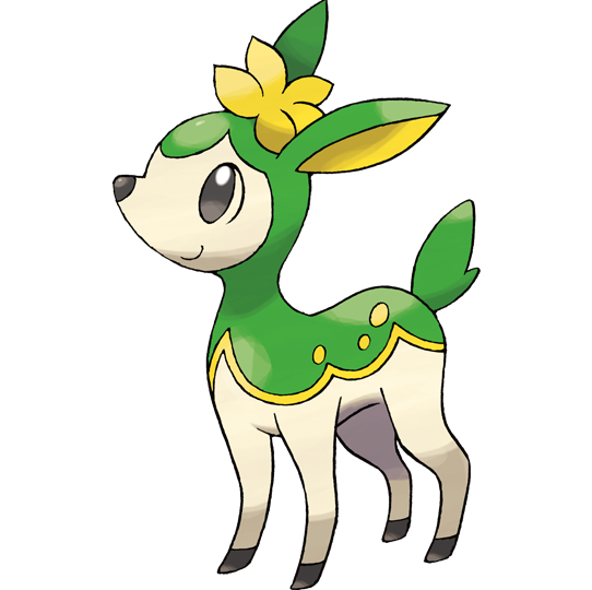 Pokémon GIF: To prevent Deerling from entering their fields, many farmers will have several Lycanroc stand guard, as they are the natural enemy of Deerling