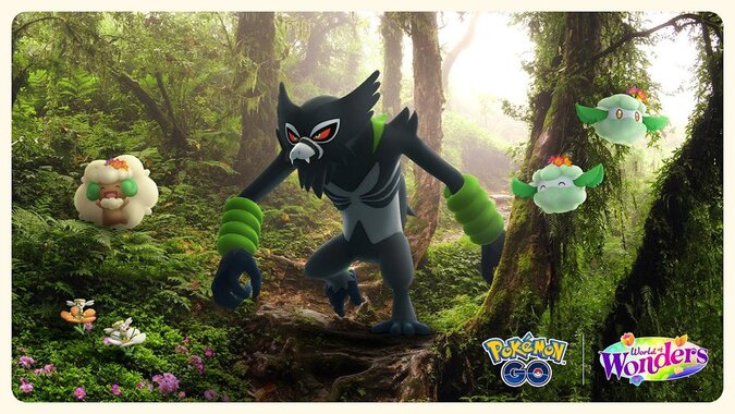 Pokémon GO Verdant Wonders event now underway worldwide until March 25 at 8 p.m. local time, complete the Rogue of the Jungle Special Research story to encounter Zarude, get two Premium Battle Passes, six Silver Pinap Berries and more