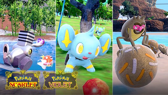 Pokémon Scarlet and Violet Mass Outbreak event featuring Magikarp, Varoom, Shinx, Rellor and increased appearances of Shiny Pokémon now underway until May 6 at 23:59 UTC, full event details revealed