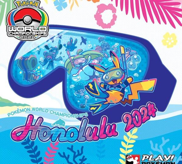 New official trailer and themed artwork unveiled for the 2024 Pokémon World Championships, which will take place in Honolulu, Hawaii, from August 16 to 18 at the Hawaii Convention Center