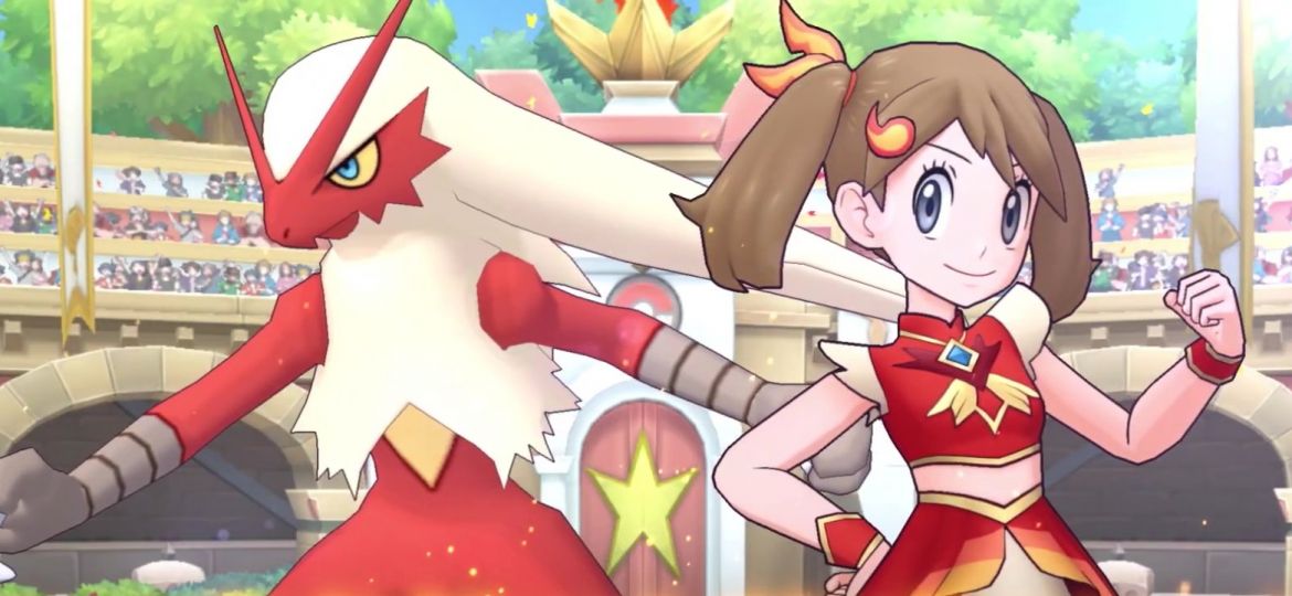 New Triple Feature Poké Fair Scout featuring Sygna Suit Hilda & Victini, Sygna Suit May & Blaziken, and Sygna Suit Red & Charizard now available in Pokémon Masters EX, full event details revealed