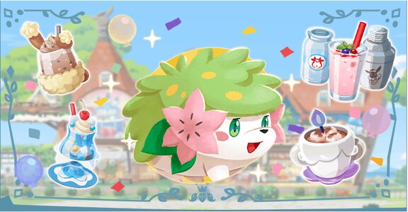 Shaymin’s Tranquil Tea House outfit will be available via deliveries in Pokémon Café ReMix starting May 13