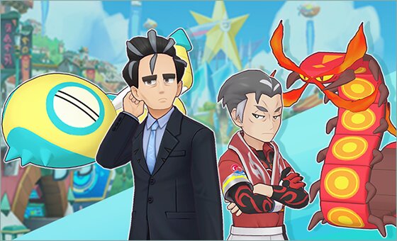 Join Larry with Dudunsparce and Kabu with Centiskorch in the new Story Event Middle-Aged Opposites in Pokémon Masters EX
