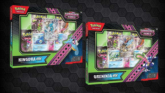 Full content details and release date revealed for the new Pokémon TCG: Scarlet & Violet—Shrouded Fable Kingdra ex Special Illustration Collection and Greninja ex Special Illustration Collection