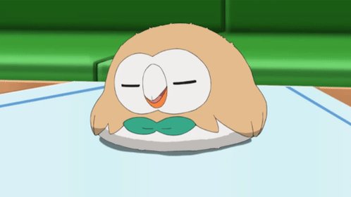 PokéPeace Pokémon video: A basket makes for a cozy bed for Rowlet