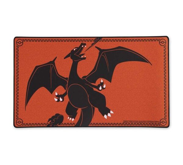 New Scorching Charizard Premium Pokémon TCG accessories and Charizard Flamethrower TCG bags available now exclusively at Pokémon Center