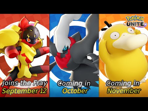 Pokémon UNITE: Armarouge will be added as a new playable character on September 12, followed by Darkrai in October and Psyduck in November