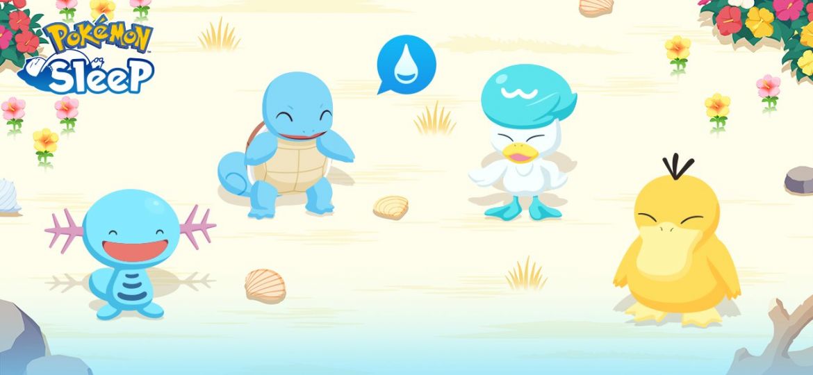 New Water Type Week event will run in Pokémon Sleep from August 19 to 26 featuring the additions of Wooper and Quagsire, increased appearances of Water-type Pokémon and more, full event details revealed