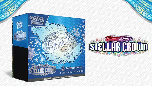 Full content details revealed for the new Pokémon TCG: Scarlet & Violet—Stellar Crown Pokémon Center Elite Trainer Box, which is now available only at the Pokémon Center
