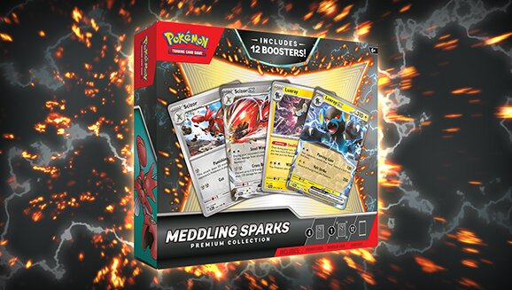 Full content details revealed for the new Pokémon TCG: Meddling Sparks Premium Collection, which is now available exclusively at Target stores