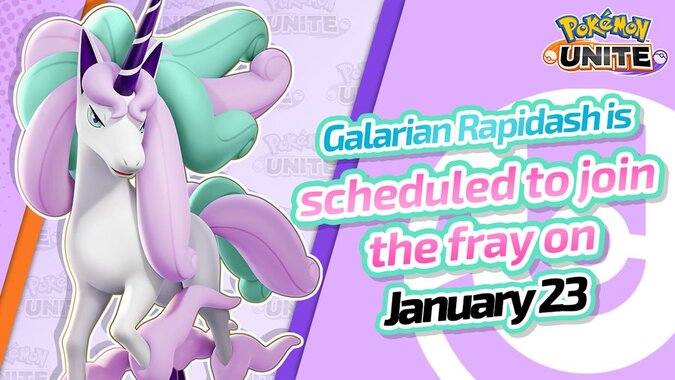 Galarian Rapidash will be added to Pokémon UNITE as a new playable character on January 23, 2025