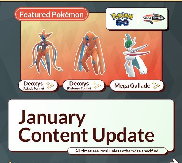 Niantic reveals all major featured Pokémon, Max Battles, Mega Raids, Max Mondays, in-game events, Raid Hours, Shadow Raids, Spotlight Hours and five-star raids coming to Pokémon GO in January 2025