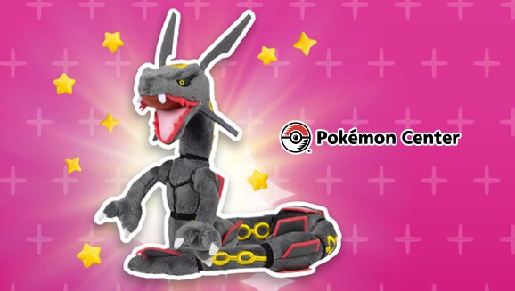 New Shiny Rayquaza Sitting Cuties Plush available now at the official Pokémon Center