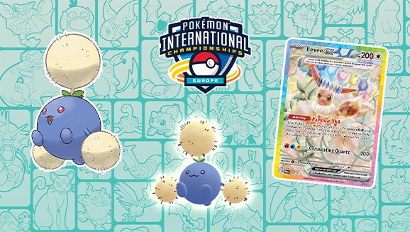 2025 Pokémon Europe International Championships distributions include Marco Silva’s Jumpluff for Pokémon Scarlet and Violet, Eevee ex and Twitch Drops for Pokémon TCG Live, MartoGalde’s Jumpluff for Pokémon GO