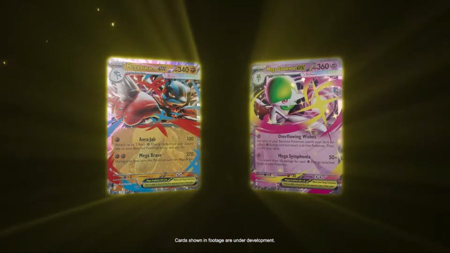 Sneak peek at the new Mega Lucario ex and Mega Gardevoir ex cards and more from the upcoming Pokémon TCG: Mega Evolution Series