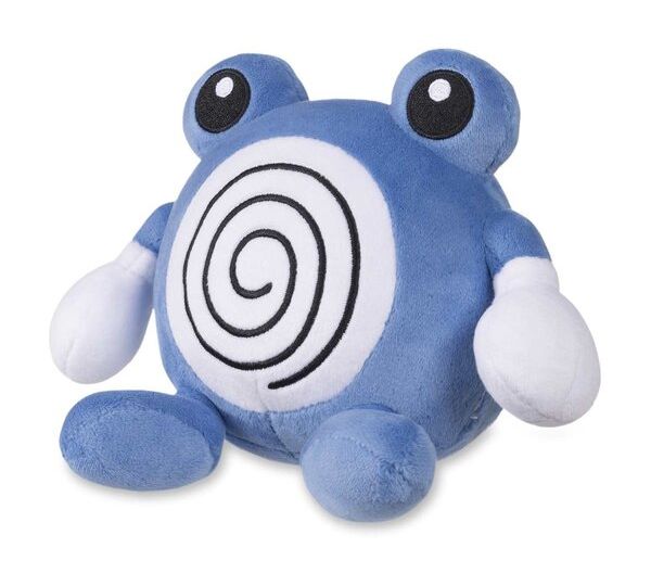 Poliwhirl Pokémon Dolls Plush featuring soft fabric and a super-cute look available now at the official Pokémon Center