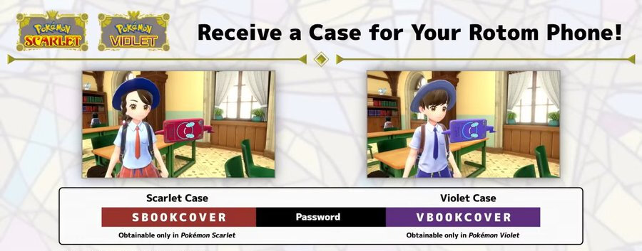You can now receive an in-game Scarlet Case and Violet Case for your Rotom Phone in Pokémon Scarlet and Violet, the Scarlet Case is available via Mystery Gift in Pokémon Scarlet and the Violet Case is available in Pokémon Violet