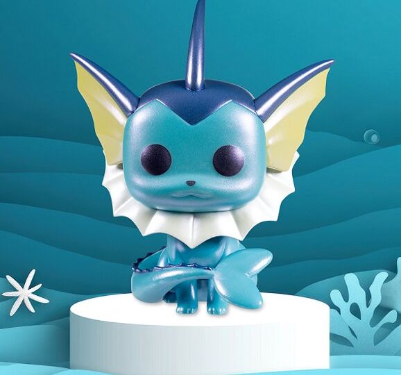 Vaporeon is the first exclusive Pearlescent Pop! Vinyl Figure by Funko to arrive at the official Pokémon Center as the Year of Eevee celebration continues
