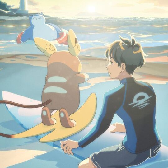 Pokémon video: Good Morning With Pokemon Surfing Edition featuring animation by Ayaka Nakata and Yuki Sakitani with BGM
