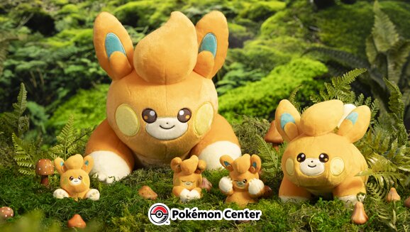New Paw Pod Plush collection featuring Pawmi, Pawmo and Pawmot available now at the Pokémon Center