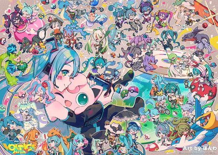 New Pokémon feat. Hatsune Miku Project Voltage artwork unveiled: “39” by Honwa
